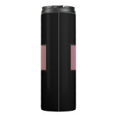 Elegante Imitate Rose Gold | Name & Initialen Thermosbecher (Rückseite)