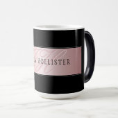 Elegante Imitate Rose Gold | Name & Initialen Verwandlungstasse (VorderseiteRechts)
