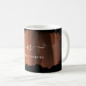 Elegante Imitate Rose Gold Stroke Mit Monogramm Sc Kaffeetasse (VorderseiteRechts)