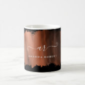 Elegante Imitate Rose Gold Stroke Mit Monogramm Sc Kaffeetasse (Mittel)
