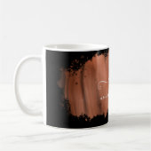 Elegante Imitate Rose Gold Stroke Mit Monogramm Sc Kaffeetasse (Links)