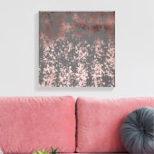elegante Imitate Rose Gold und Graupinsel Leinwanddruck (Insitu (Wohnzimmer))