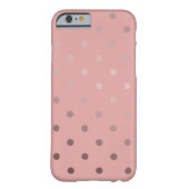elegante Imitate Rose goldfarbene Polka-Punkte Case-Mate iPhone Hülle (Rückseite)