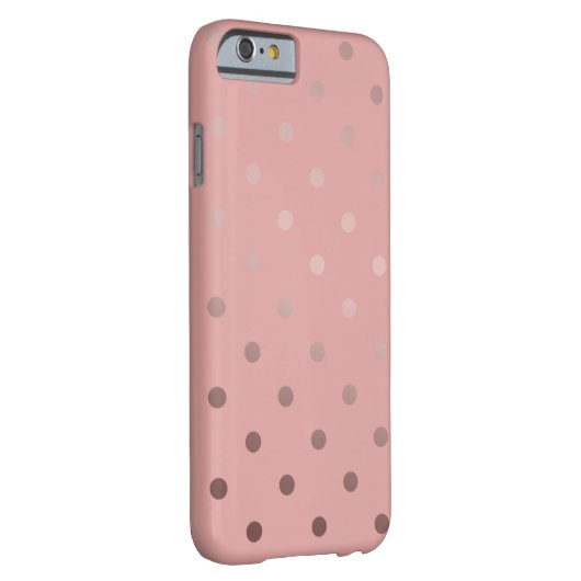 elegante Imitate Rose goldfarbene Polka-Punkte Case-Mate iPhone Hülle (Rückseite/Rechts)