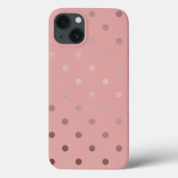 elegante Imitate Rose goldfarbene Polka-Punkte