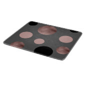 elegante Imitate Rose goldfarbene rosa schwarze Kr Schneidebrett (Ecke)