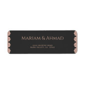 Elegante Imitate Rose Gray Ornamental Wedding Addr (Vorne)