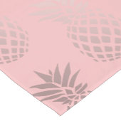 Elegante Imitate Rose Rosa Ananas Muster Kurzer Tischläufer (Ecke)