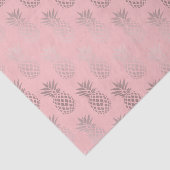 Elegante Imitate Rose Rosa Ananas Muster Seidenpapier (Ausschnitt)