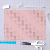 Elegante Imitate Rose Rosa Ananas Muster Seidenpapier (Handwerk)