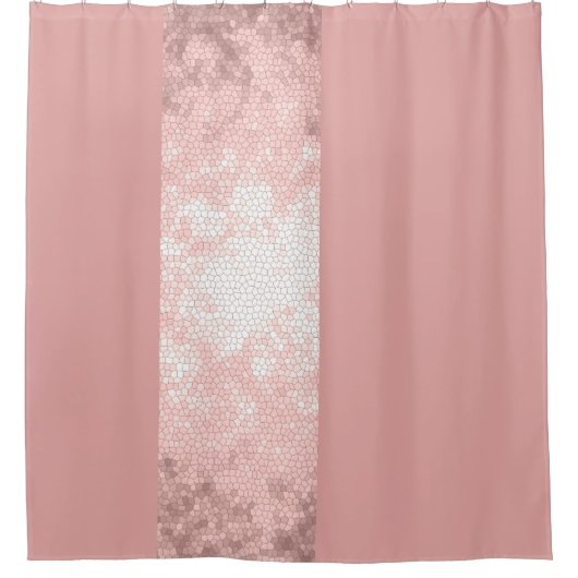 elegante Imitate Rose Rosa Streifen Duschvorhang (Vorderseite)