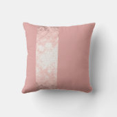 elegante Imitate Rose Rosa Streifen Kissen (Rückseite)