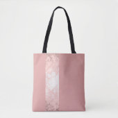elegante Imitate Rose Rosa Streifen Tasche (Vorderseite)