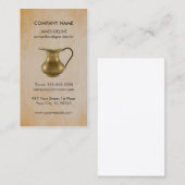 Elegante Imitate Rusty Antique Dealer Pitcher Visitenkarte (Vorne/Hinten)