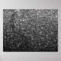 Elegante Imitate Schwarzer Glitzer