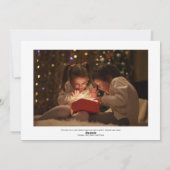 Elegante Imitate Silberne fröhliche Weihnachtskart Feiertagskarte (Rückseite)