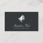 Elegante Imitate Silberner Klavierlehrer oder Pian Visitenkarte (Vorderseite)