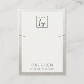 ELEGANTE IMITATE SILVER BORDER LOGO NECKLACE DISPL VISITENKARTE (Vorderseite)