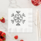 Elegante Imitate Silver Diamonds Schneeflocke Weih Serviette (Beispiel)