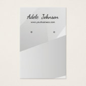 Elegante Imitate Silver Geometric Earring Card (Vorderseite)