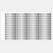 Elegante Imitate Silver Gray Look | Name & Initial Etiketten (Blatt)