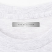 Elegante Imitate Silver Gray Look | Name & Initial Etiketten (Befestigt)