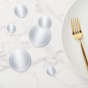 Elegante Imitate Silver Metallic Look Moderne Vorl Konfetti