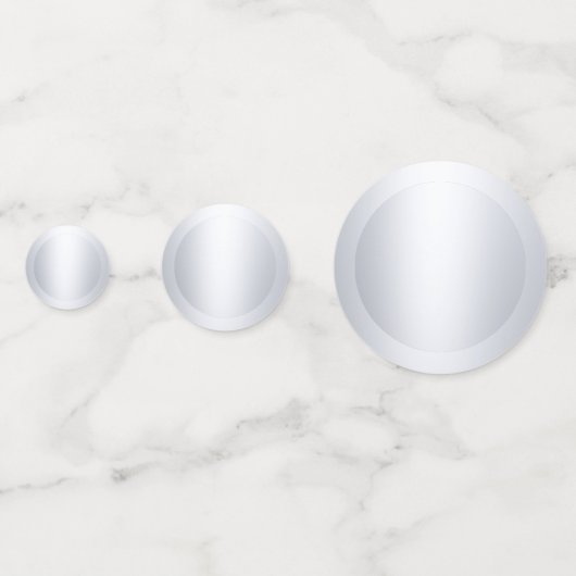 Elegante Imitate Silver Metallic Look Moderne Vorl Konfetti (Vorderseiten)