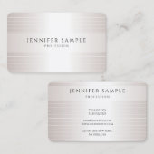 Elegante Imitate Silver Modern Berufliche Vorlage Visitenkarte (Vorne/Hinten)