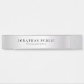 Elegante Imitate Silver Name Template glamourös la Türschild (Vorderseite )