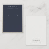 ELEGANTE IMITATE SILVER NAVY BORDER EARRING DISPLA VISITENKARTE (Vorne/Hinten)