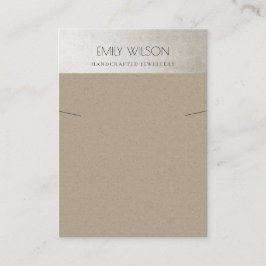 ELEGANTE IMITATE SILVER RUSTIC KRAFT NECKLACE DISP VISITENKARTE