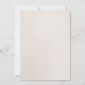 Elegante Imitate Silver Sequins Beige Linen Look Einladung (Rückseite)