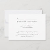 Elegante Imitate Silver Sequins Beige Look UAWG RSVP Karte (Rückseite)