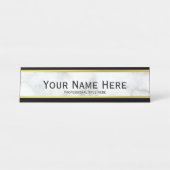 Elegante Imitate Text mit dem weißen Marmornamen Schreibtischnamensplakette (Vorderseite )