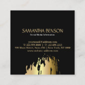 Elegante Imitate - Vertikal gebürstet Quadratische Visitenkarte (Rückseite)