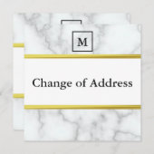 Elegante Imitate Weiße Marmorveränderung Ankündigung (Vorne/Hinten)