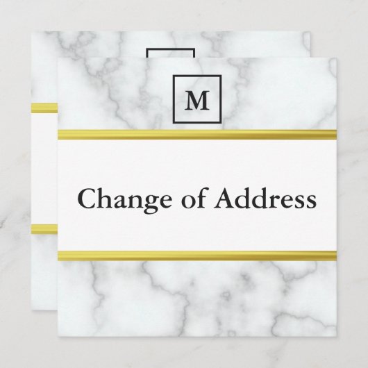 Elegante Imitate Weiße Marmorveränderung Ankündigung (Vorne/Hinten)