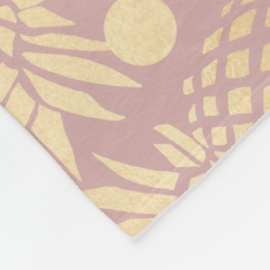 elegante Imitatgoldananasmuster-Polkapunkte Fleecedecke (Ecke)