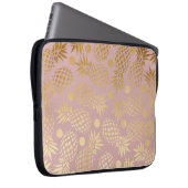 elegante Imitatgoldananasmuster-Polkapunkte Laptopschutzhülle (Vorne Rechts)