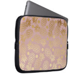 elegante Imitatgoldananasmuster-Polkapunkte Laptopschutzhülle (Vorne Rechts)
