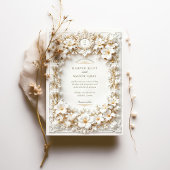 Elegante Imitats aus dem White Hibiskus Einladung