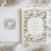 Elegante Imitats aus dem White Hibiskus Einladung