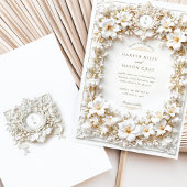 Elegante Imitats aus dem White Hibiskus Einladung