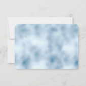 Elegante Imitats Baby Blue Glitzer & Foil Wedding RSVP Karte (Rückseite)