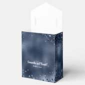 Elegante Imitats Dark Blue Glitzer & Foil Wedding Geschenkschachtel (Geöffnet)