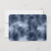 Elegante Imitats Dark Blue Glitzer & Foil Wedding RSVP Karte (Rückseite)