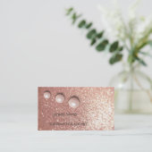 Elegante Imitats Glittery Rose Goldene Luxusperle Visitenkarte (Stehend Vorderseite)