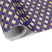 Elegante Imitats Gold Foil Muster Weihnachten Geschenkpapier (Rolleneckpunkt)