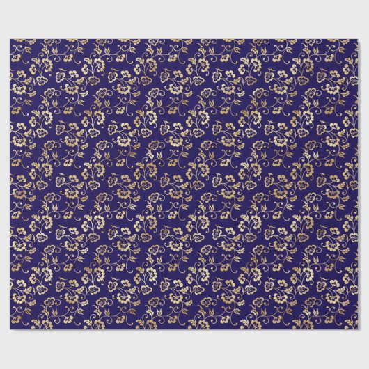 Elegante Imitats Gold Foil Muster Weihnachten Geschenkpapier (Flach)